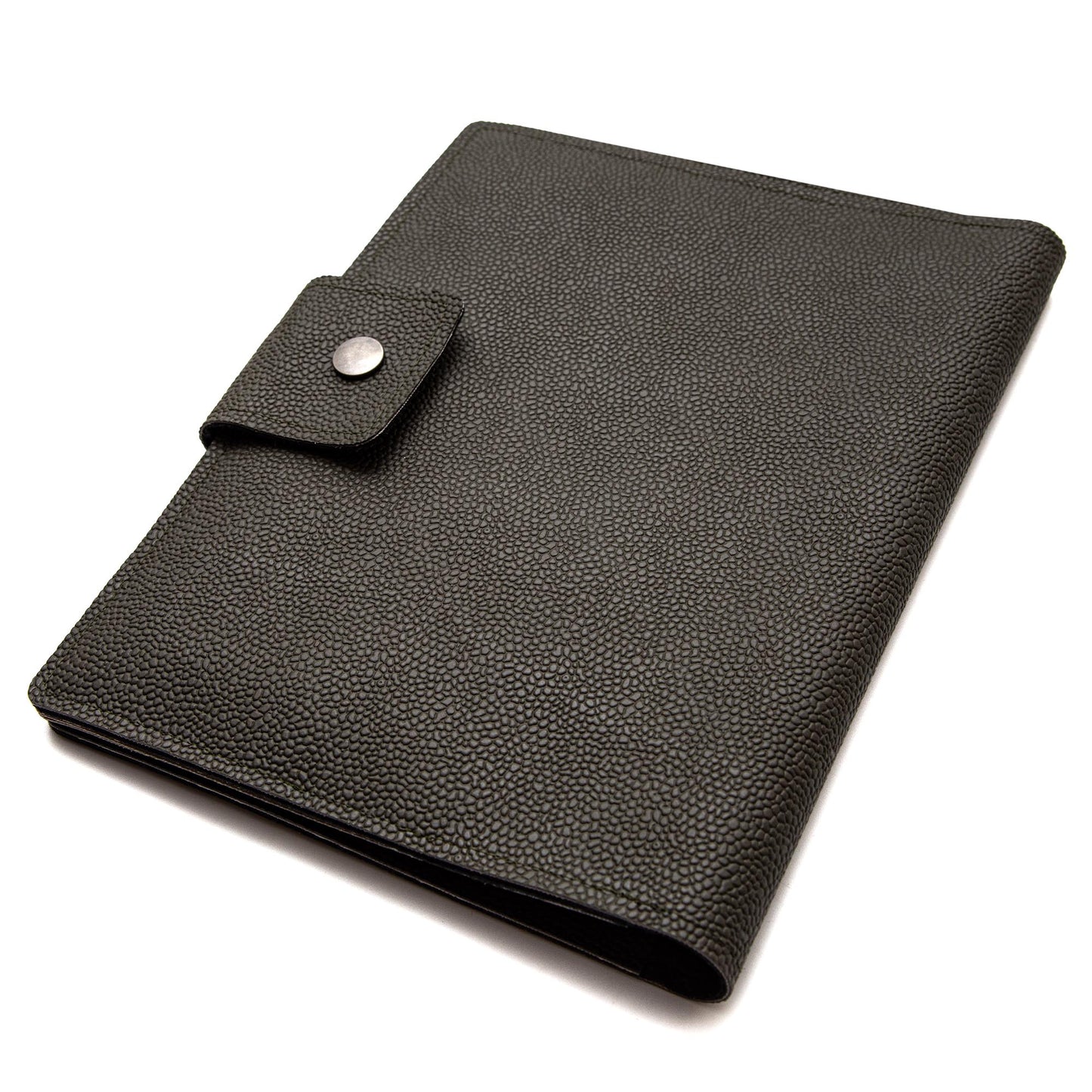 Handmade iPad Cover - Dark Green Faux Leather Folio for Apple iPad Air/Pro/Mini