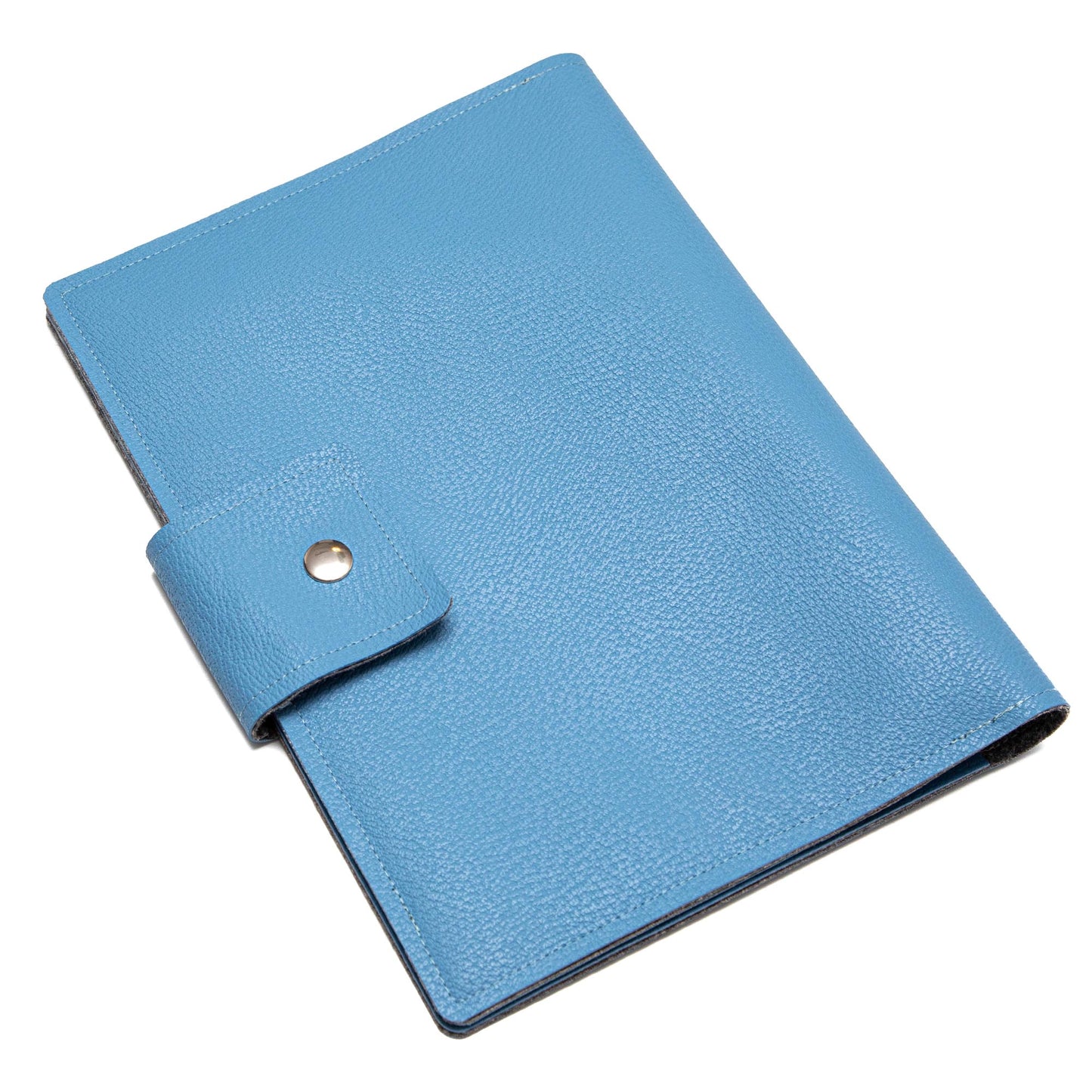 Handmade Sky Blue Faux Leather Folio Cover for Apple iPad