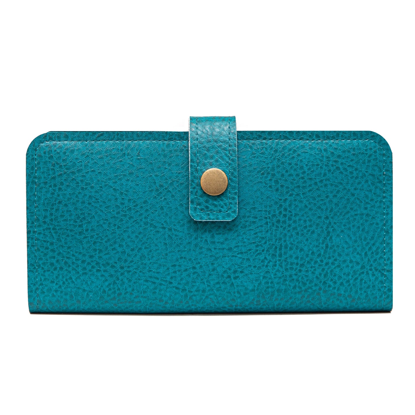 Teal PU Leather Women’s Purse – 7 Card Pockets, 2 Large Compartments, Zip Pocket