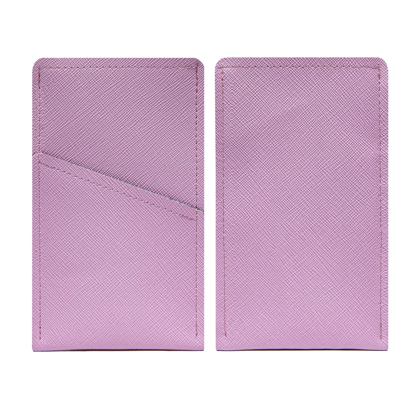 Modern Faux Leather iPhone Sleeve with Card Pocket – Baby Pink